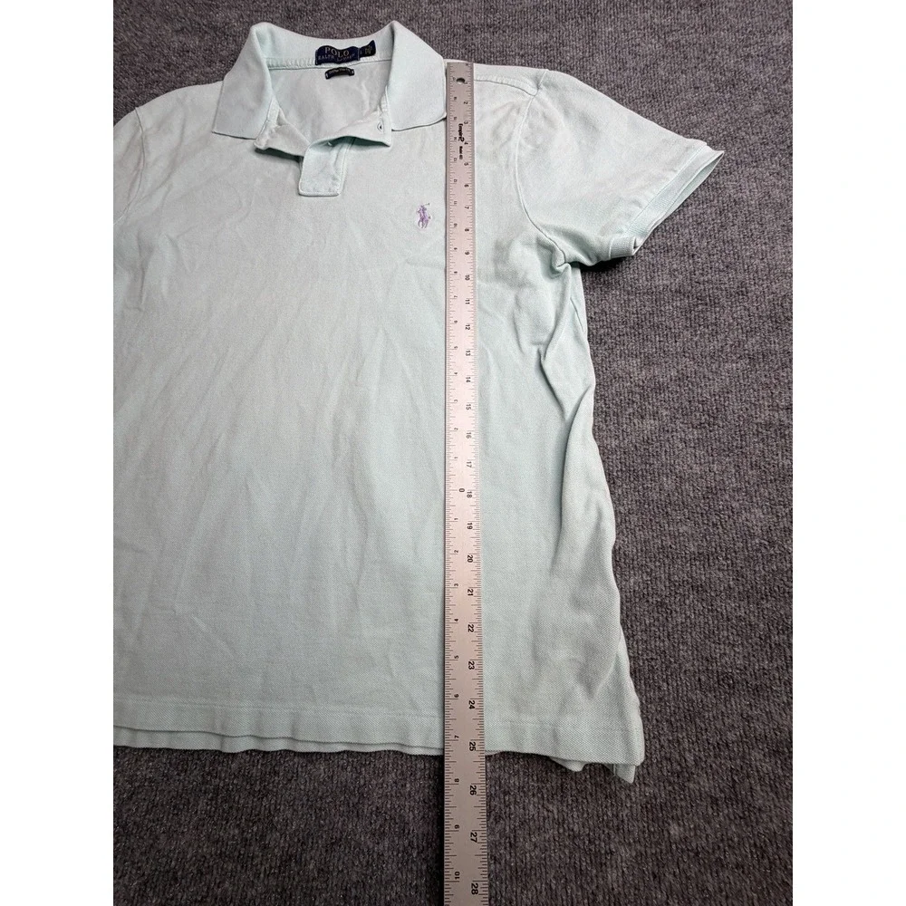 Polo Ralph Lauren Mesh Polo‎ Shirt Mens Large Blue Cotton Pony Logo Classic Fit